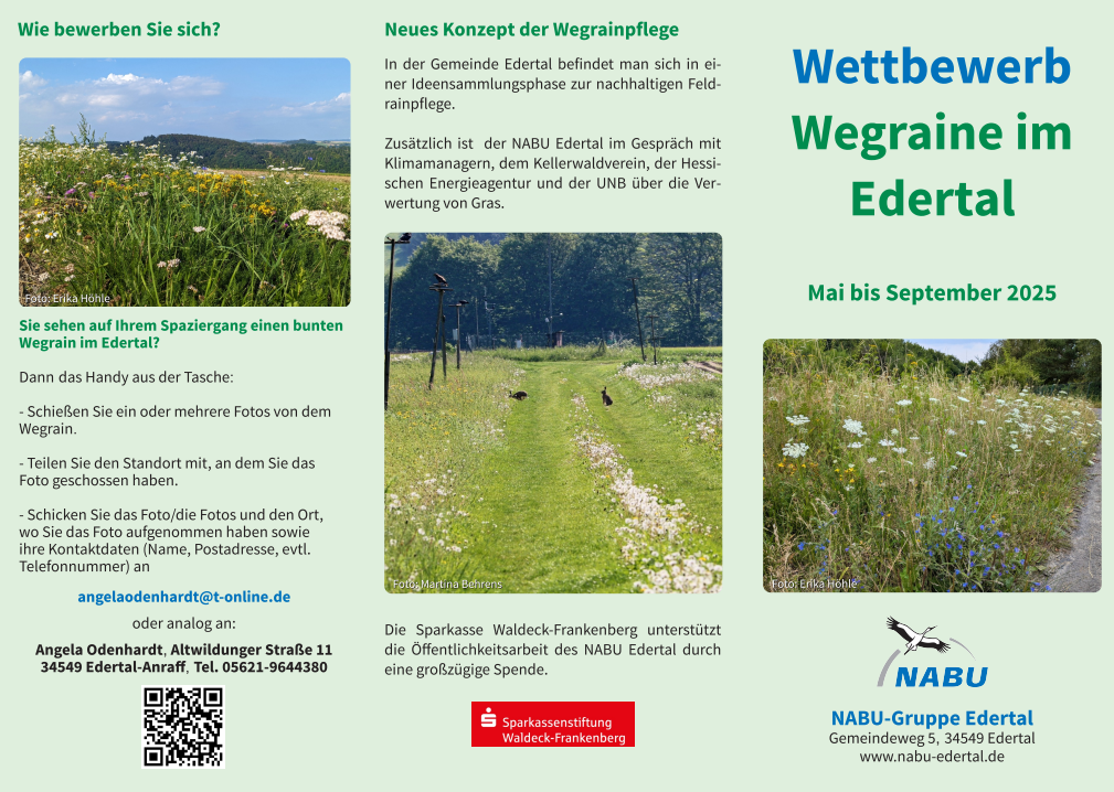 Flyer Wegraine im Edertal